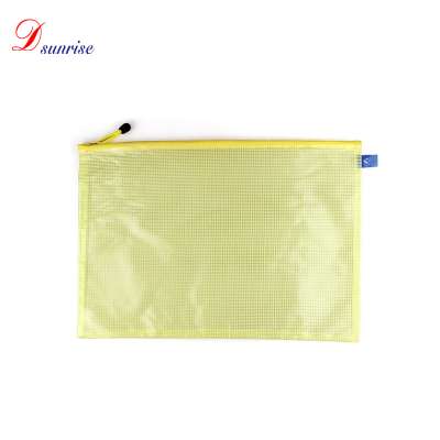 Yellow Soft Plastic Zip Closure A4 Paper Document Files Bags