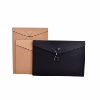 A4 Kraft Document Paper File Folder Durable Briefcase Document Bag Paper File Folders Stationery School Office Supplies