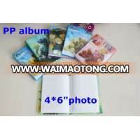 whole sale cheap printing 4x6 PP plastic cover PP pocket photo albums